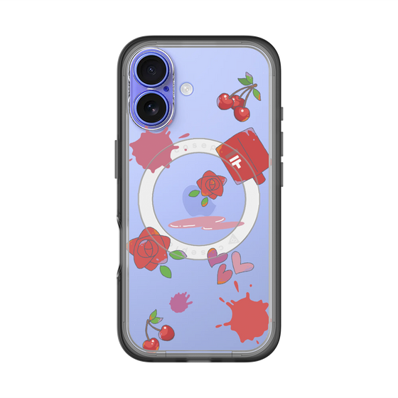 スリムプロテクションプレミアムケース with MagSafe［ DRAWING PAPER Red ］