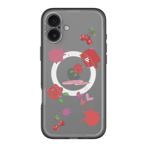 スリムプロテクションプレミアムケース with MagSafe［ DRAWING PAPER Red ］
