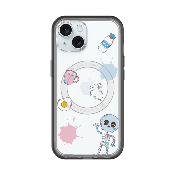 スリムプロテクションプレミアムケース with MagSafe［ DRAWING PAPER White ］