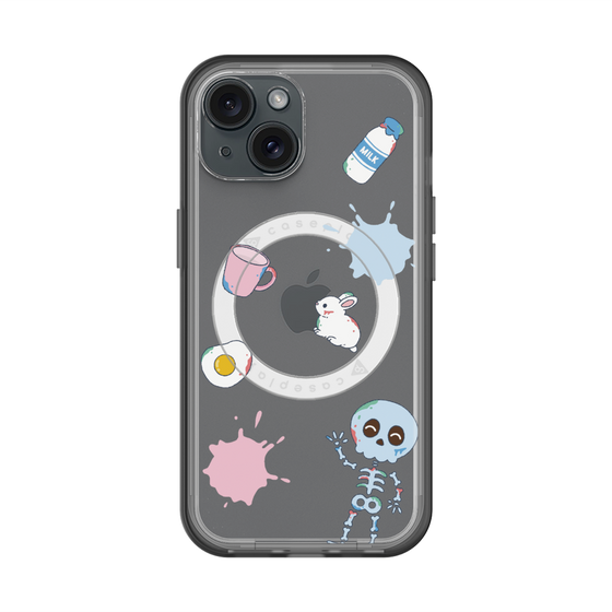 スリムプロテクションプレミアムケース with MagSafe［ DRAWING PAPER White ］