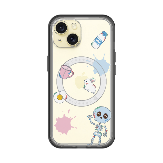 スリムプロテクションプレミアムケース with MagSafe［ DRAWING PAPER White ］