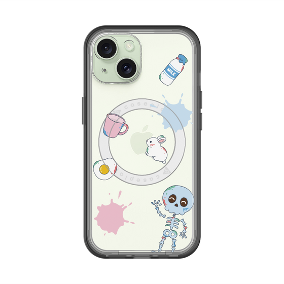スリムプロテクションプレミアムケース with MagSafe［ DRAWING PAPER White ］