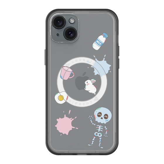 スリムプロテクションプレミアムケース with MagSafe［ DRAWING PAPER White ］