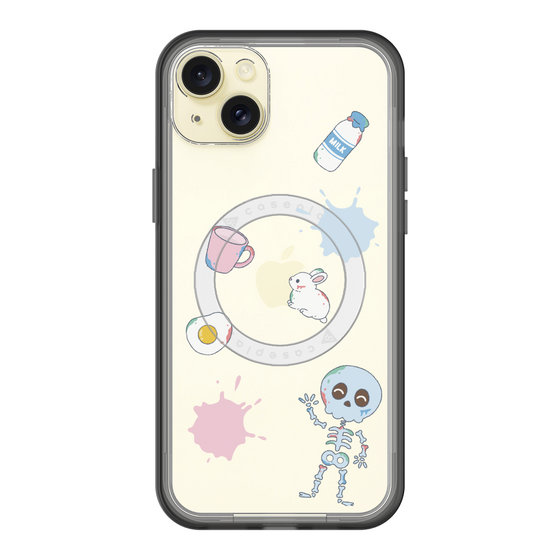 スリムプロテクションプレミアムケース with MagSafe［ DRAWING PAPER White ］
