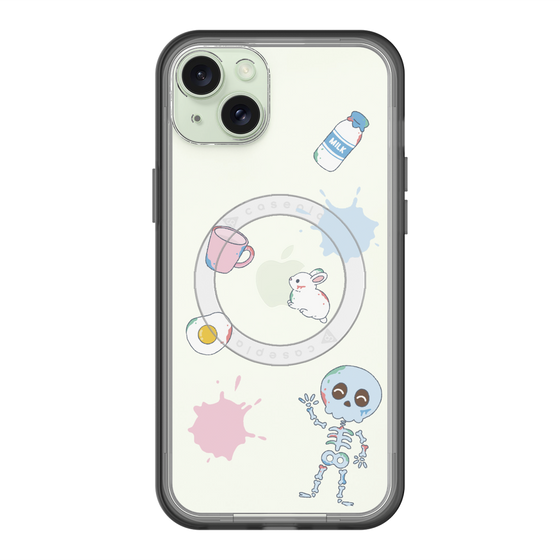 スリムプロテクションプレミアムケース with MagSafe［ DRAWING PAPER White ］