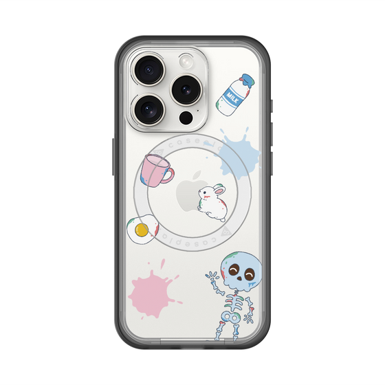 スリムプロテクションプレミアムケース with MagSafe［ DRAWING PAPER White ］
