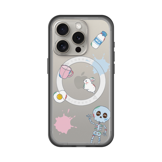 スリムプロテクションプレミアムケース with MagSafe［ DRAWING PAPER White ］