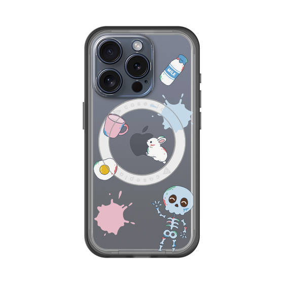 スリムプロテクションプレミアムケース with MagSafe［ DRAWING PAPER White ］