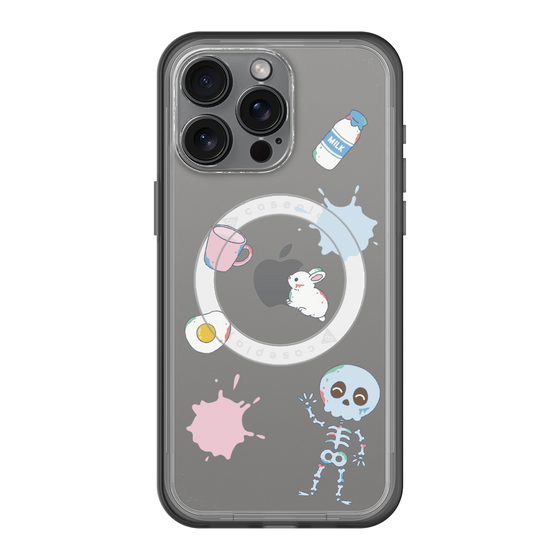 スリムプロテクションプレミアムケース with MagSafe［ DRAWING PAPER White ］