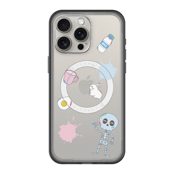スリムプロテクションプレミアムケース with MagSafe［ DRAWING PAPER White ］