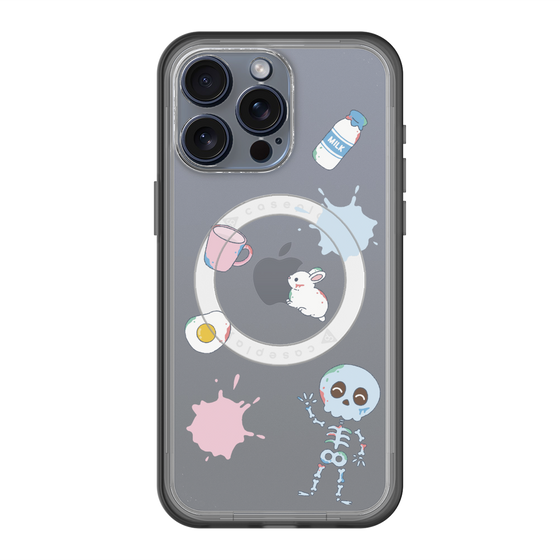 スリムプロテクションプレミアムケース with MagSafe［ DRAWING PAPER White ］