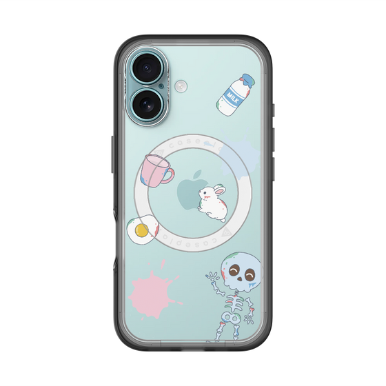 スリムプロテクションプレミアムケース with MagSafe［ DRAWING PAPER White ］