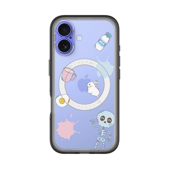 スリムプロテクションプレミアムケース with MagSafe［ DRAWING PAPER White ］