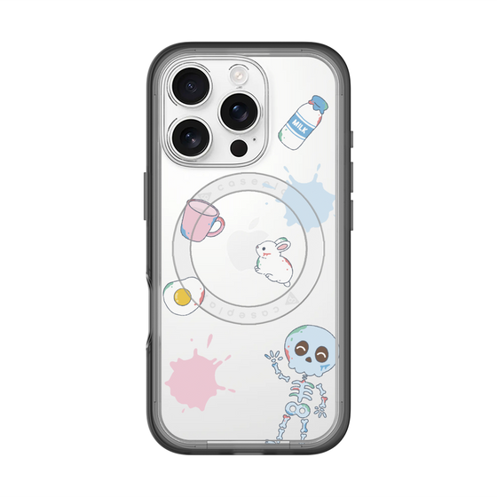 スリムプロテクションプレミアムケース with MagSafe［ DRAWING PAPER White ］