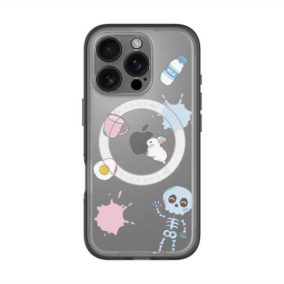 スリムプロテクションプレミアムケース with MagSafe［ DRAWING PAPER White ］