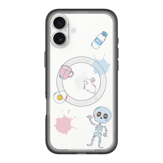 スリムプロテクションプレミアムケース with MagSafe［ DRAWING PAPER White ］