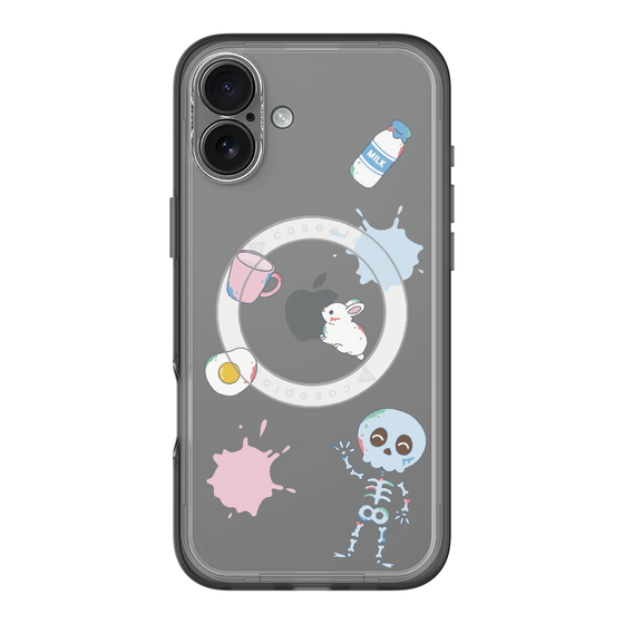 スリムプロテクションプレミアムケース with MagSafe［ DRAWING PAPER White ］