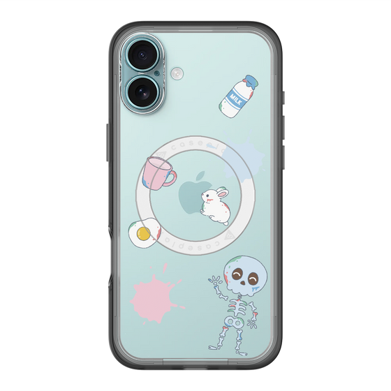 スリムプロテクションプレミアムケース with MagSafe［ DRAWING PAPER White ］