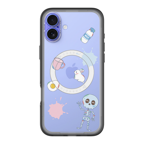 スリムプロテクションプレミアムケース with MagSafe［ DRAWING PAPER White ］