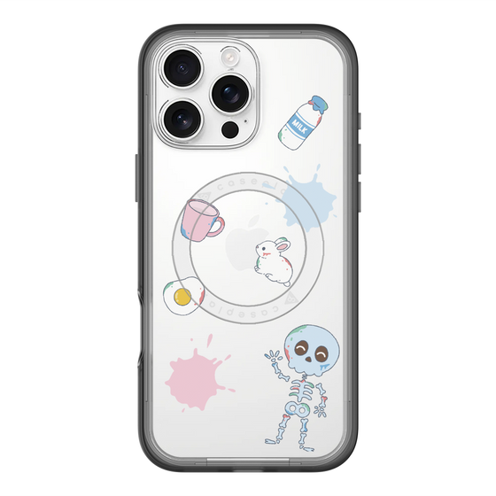 スリムプロテクションプレミアムケース with MagSafe［ DRAWING PAPER White ］