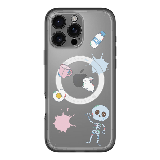 スリムプロテクションプレミアムケース with MagSafe［ DRAWING PAPER White ］
