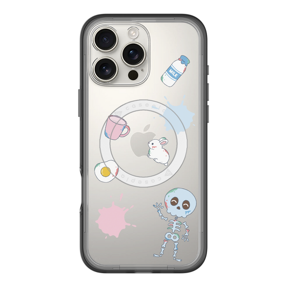 スリムプロテクションプレミアムケース with MagSafe［ DRAWING PAPER White ］