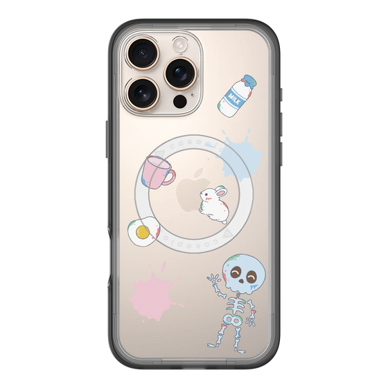 スリムプロテクションプレミアムケース with MagSafe［ DRAWING PAPER White ］