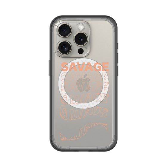 スリムプロテクションプレミアムケース with MagSafe［ SAVAGE Orange ］