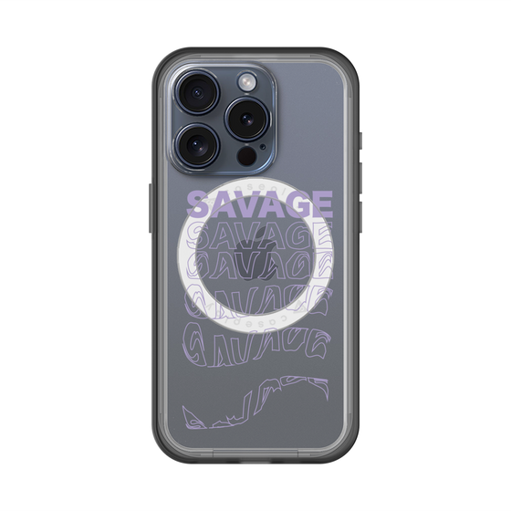 スリムプロテクションプレミアムケース with MagSafe［ SAVAGE Purple ］