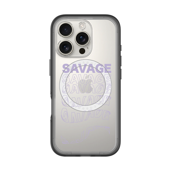 スリムプロテクションプレミアムケース with MagSafe［ SAVAGE Purple ］