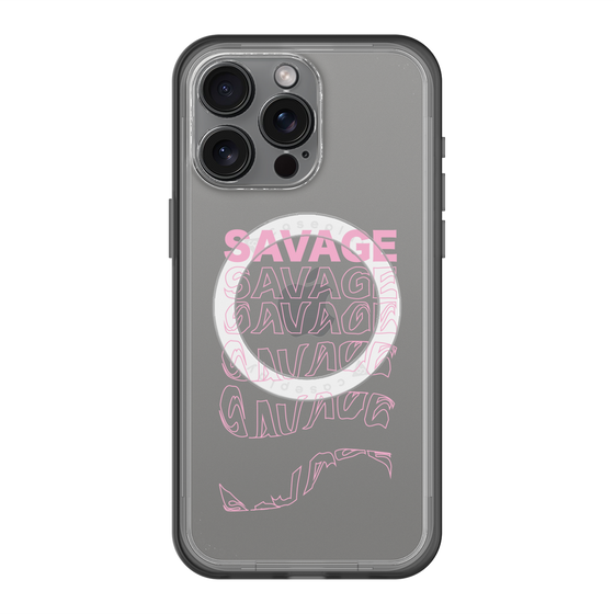 スリムプロテクションプレミアムケース with MagSafe［ SAVAGE Pink ］