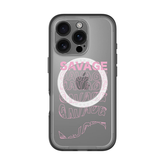 スリムプロテクションプレミアムケース with MagSafe［ SAVAGE Pink ］