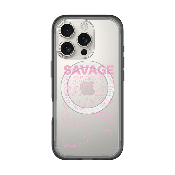 スリムプロテクションプレミアムケース with MagSafe［ SAVAGE Pink ］