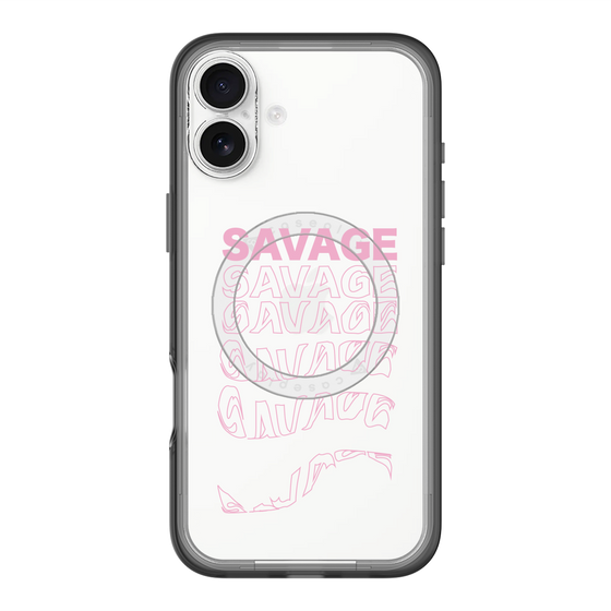 スリムプロテクションプレミアムケース with MagSafe［ SAVAGE Pink ］
