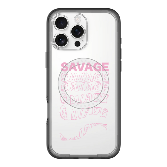 スリムプロテクションプレミアムケース with MagSafe［ SAVAGE Pink ］