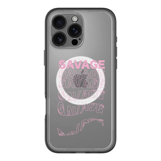 スリムプロテクションプレミアムケース with MagSafe［ SAVAGE Pink ］