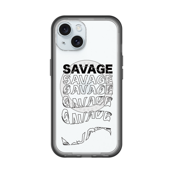 スリムプロテクションプレミアムケース with MagSafe［ SAVAGE Black ］