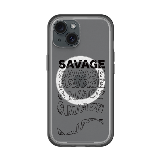 スリムプロテクションプレミアムケース with MagSafe［ SAVAGE Black ］