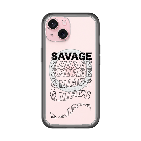 スリムプロテクションプレミアムケース with MagSafe［ SAVAGE Black ］