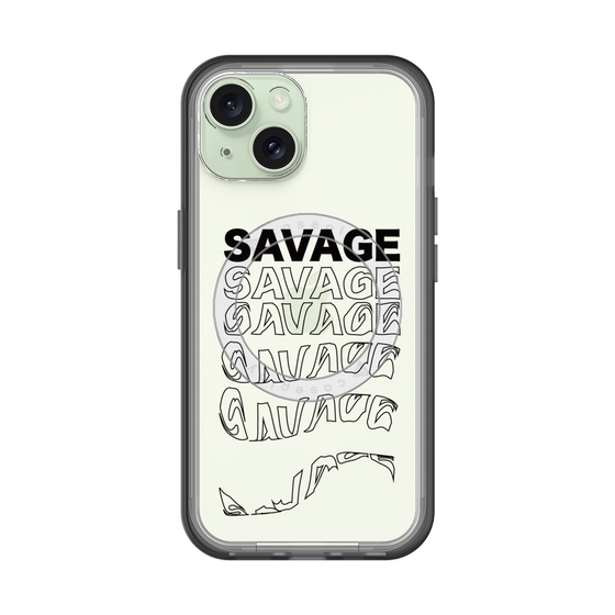 スリムプロテクションプレミアムケース with MagSafe［ SAVAGE Black ］
