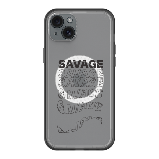 スリムプロテクションプレミアムケース with MagSafe［ SAVAGE Black ］