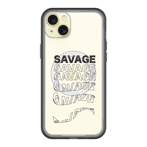 スリムプロテクションプレミアムケース with MagSafe［ SAVAGE Black ］