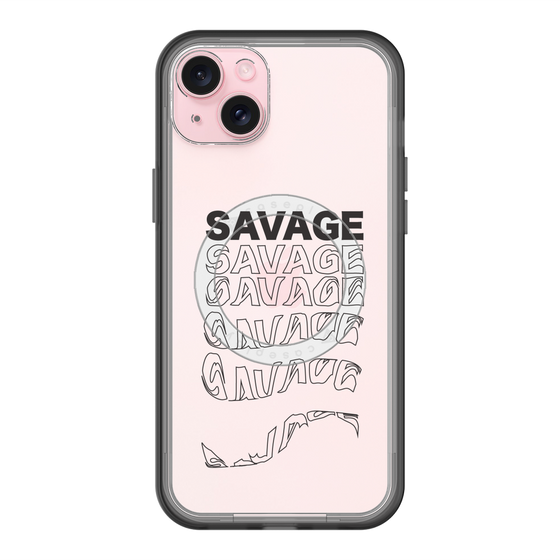 スリムプロテクションプレミアムケース with MagSafe［ SAVAGE Black ］