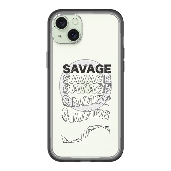 スリムプロテクションプレミアムケース with MagSafe［ SAVAGE Black ］