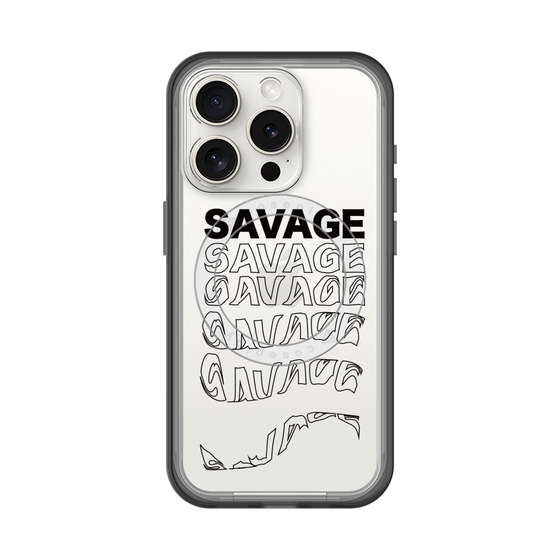 スリムプロテクションプレミアムケース with MagSafe［ SAVAGE Black ］
