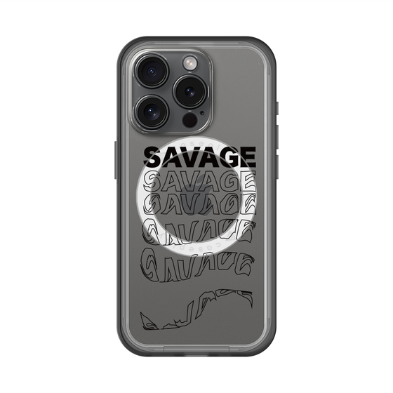 スリムプロテクションプレミアムケース with MagSafe［ SAVAGE Black ］