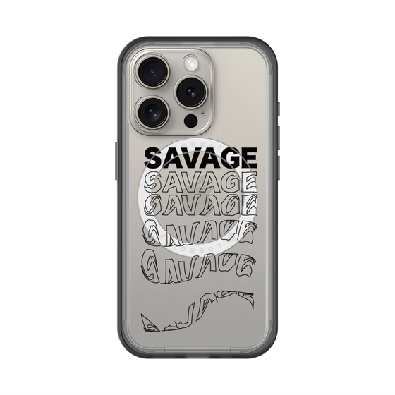 スリムプロテクションプレミアムケース with MagSafe［ SAVAGE Black ］