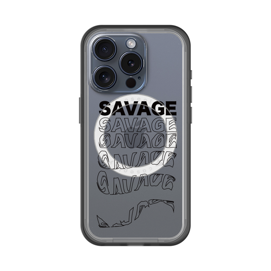 スリムプロテクションプレミアムケース with MagSafe［ SAVAGE Black ］