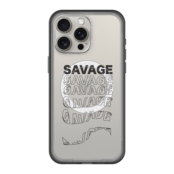 スリムプロテクションプレミアムケース with MagSafe［ SAVAGE Black ］