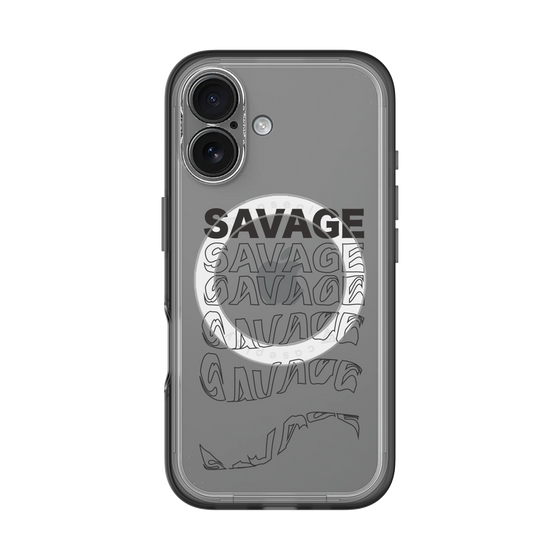 スリムプロテクションプレミアムケース with MagSafe［ SAVAGE Black ］
